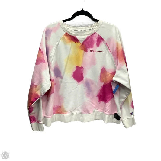Sweatshirt Crewneck By Champion In Tie Dye Print, Size: 2x