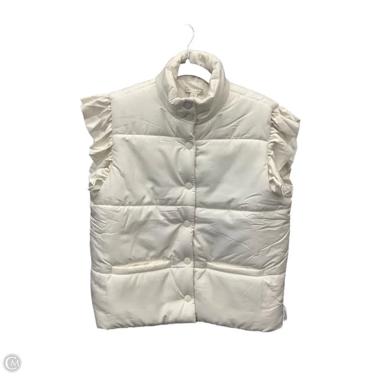 Vest Puffer & Quilted By Cato In White, Size: S