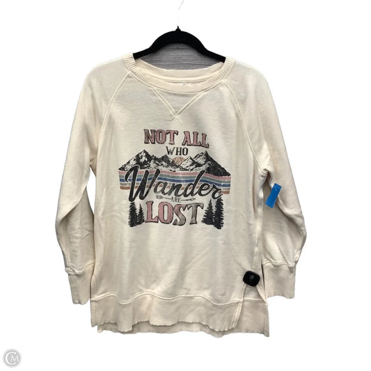 Sweatshirt Crewneck By Maurices In Cream, Size: M