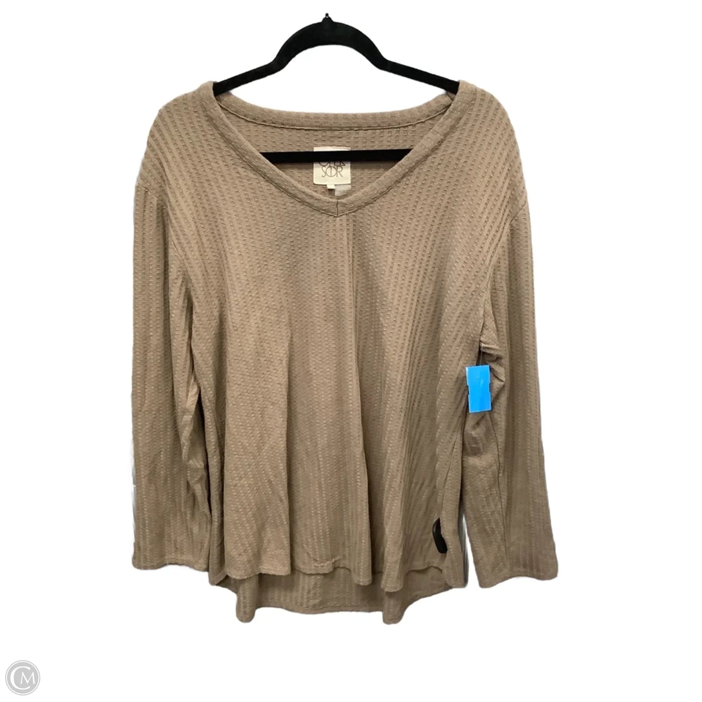 Top Long Sleeve By Chaser In Brown, Size: Xxl