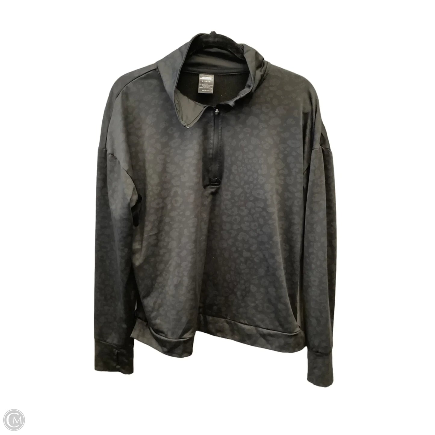 Athletic Top Long Sleeve Collar By Avia In Black, Size: L