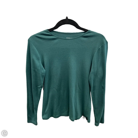 Top Long Sleeve By Christopher And Banks In Green, Size: S