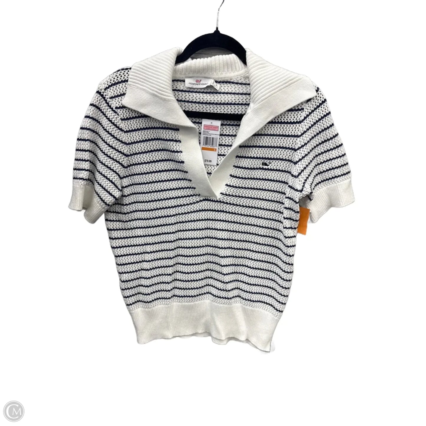 Sweater Short Sleeve By Vineyard Vines In Striped Pattern, Size: S