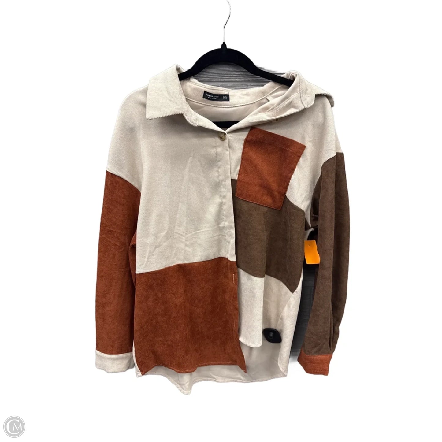 Top Long Sleeve By Shein In Brown, Size: Xl