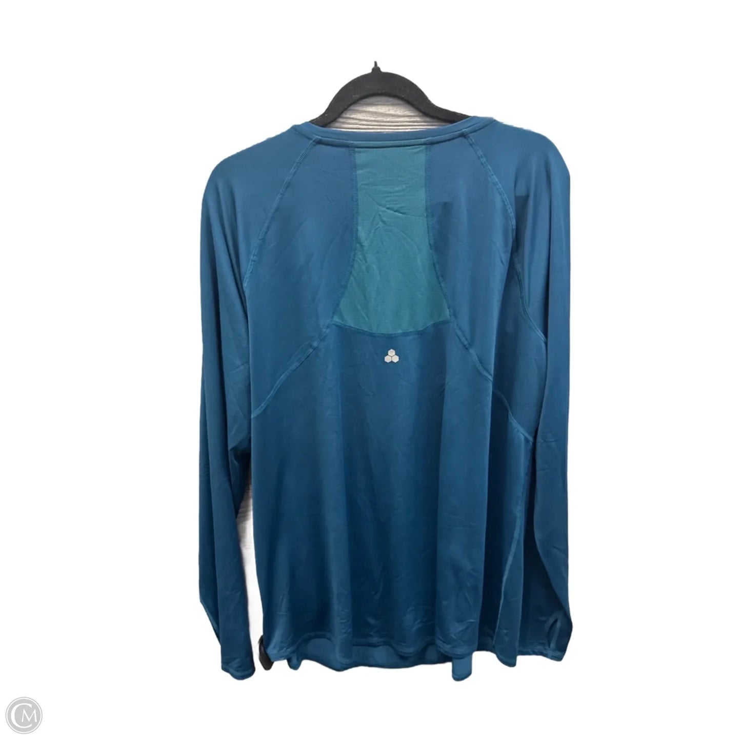 Athletic Top Long Sleeve Crewneck By Tek Gear In Blue, Size: Xxl
