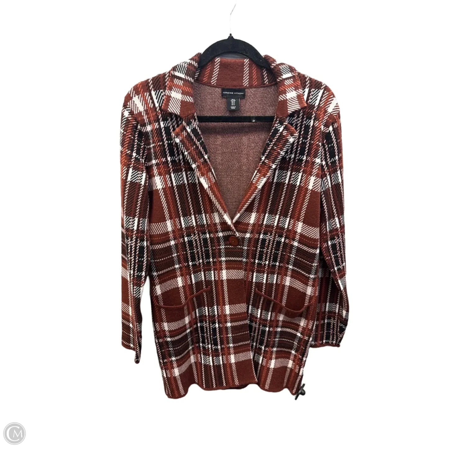 Jacket Other By Adrienne Vittadini In Plaid Pattern, Size: S