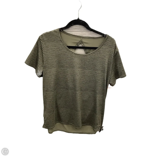 Athletic Top Short Sleeve By Champion In Striped Pattern, Size: M