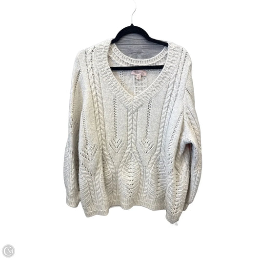 Sweater By Philosophy In Cream, Size: 2x