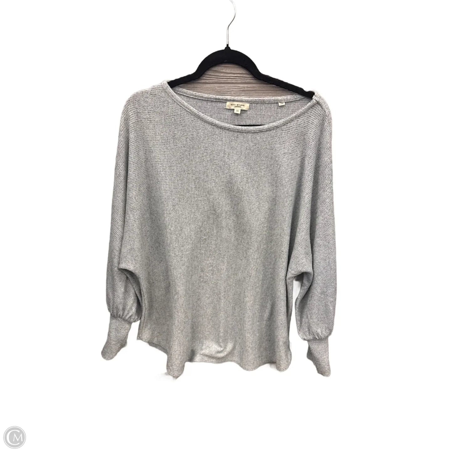 Top Long Sleeve By Max Studio In Grey, Size: 2x