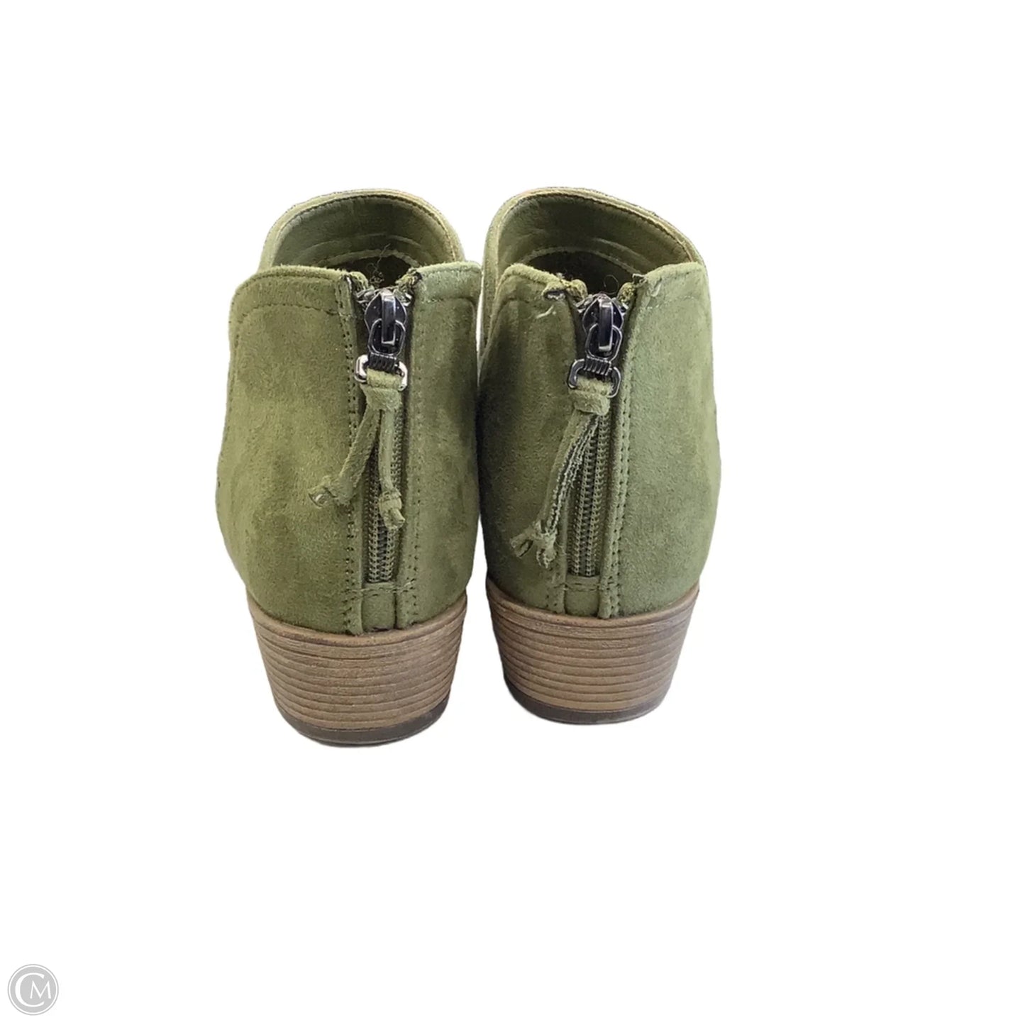Boots Ankle Flats By Clothes Mentor In Green, Size: 8