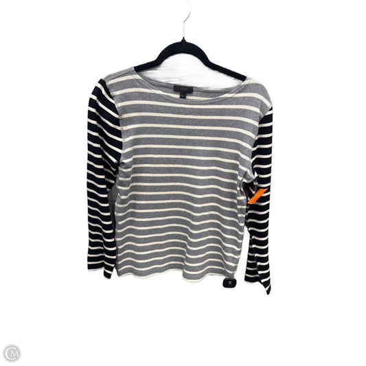 Top Long Sleeve By J. Crew In Striped Pattern, Size: L