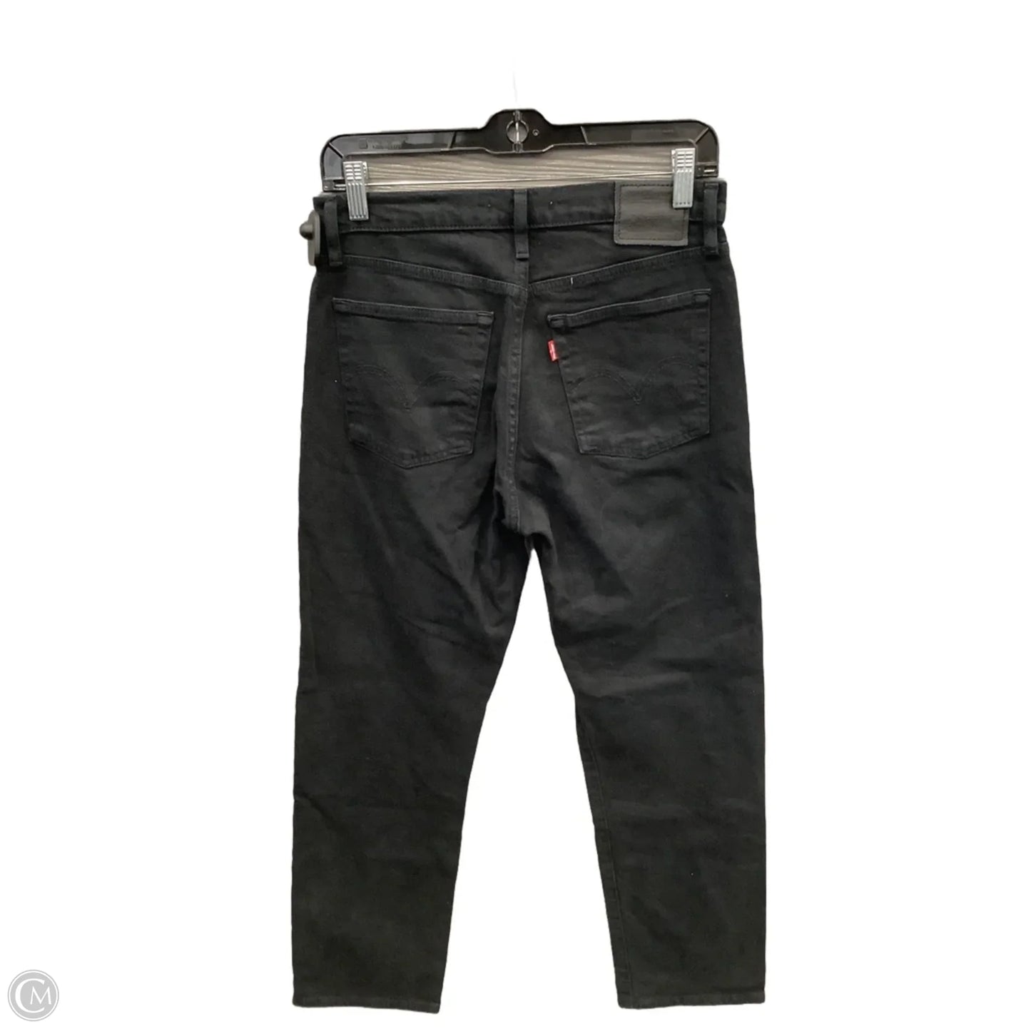 Jeans Straight By Levis In Black Denim, Size: 6