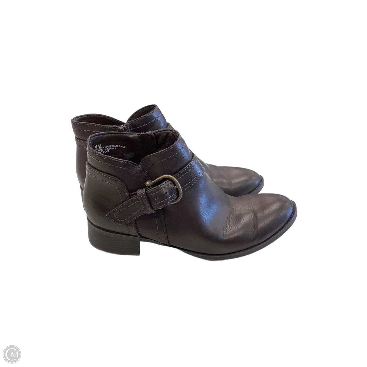 Boots Ankle Heels By Clothes Mentor In Brown, Size: 8