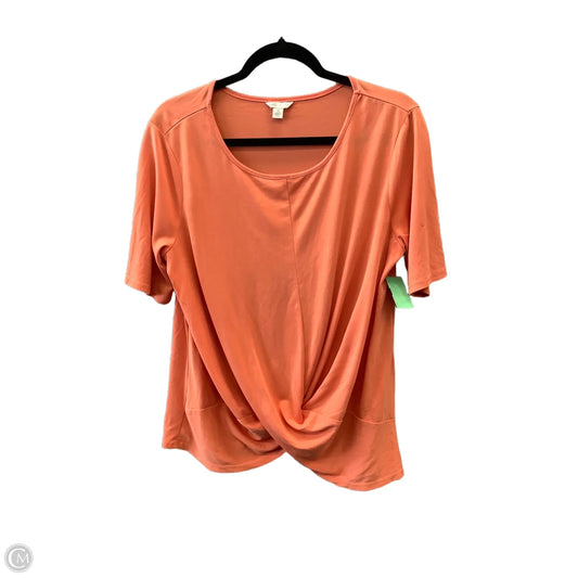 Top Short Sleeve Basic By Cato In Orange, Size: M