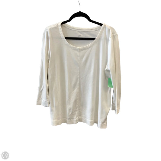 Top Long Sleeve Basic By J. Jill In White, Size: M