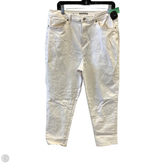 Jeans Boyfriend By Sonoma In White, Size: 16