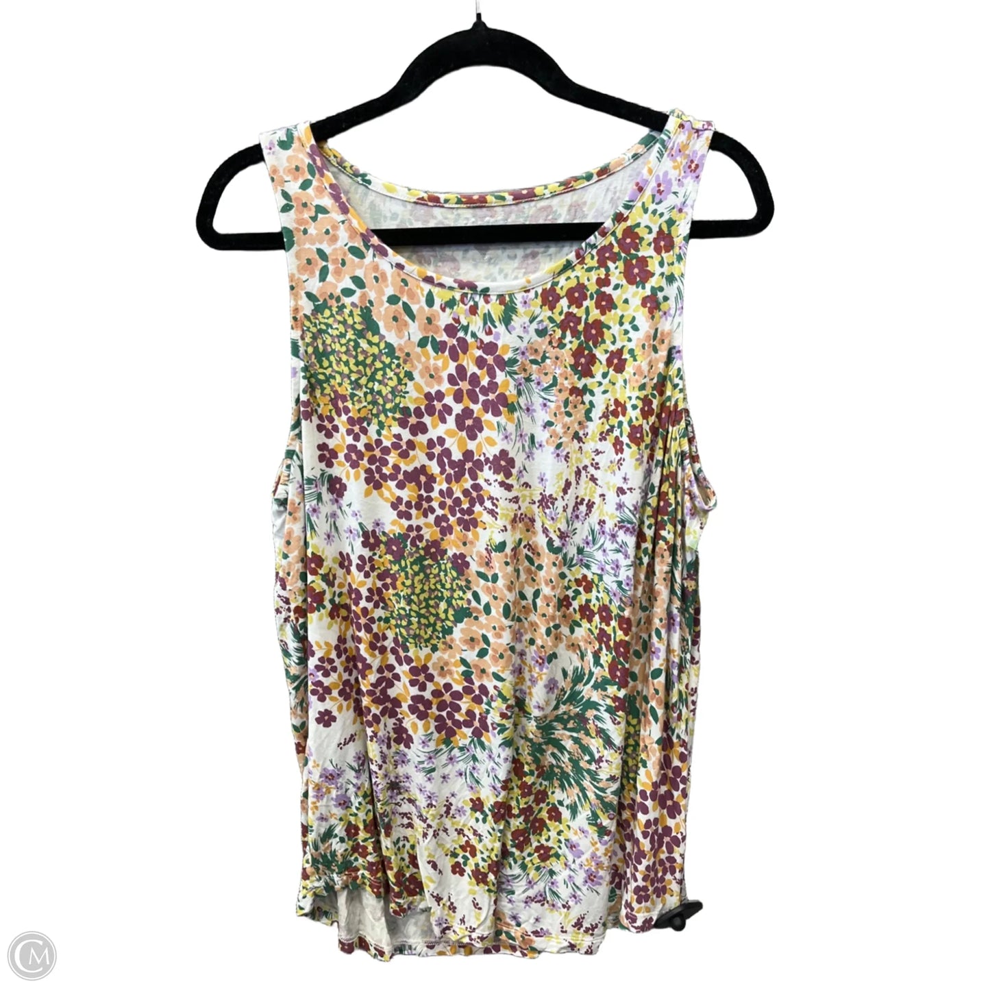 Top Sleeveless By Maurices In Floral Print, Size: Xxl