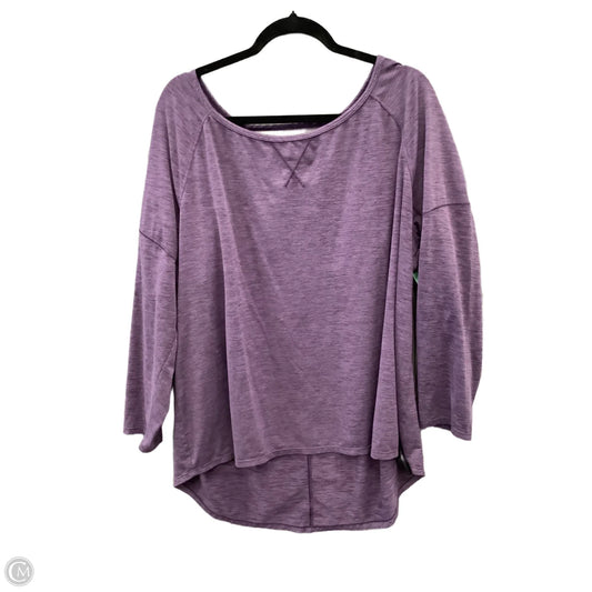 Athletic Top Long Sleeve Crewneck By Apana In Purple, Size: 2x