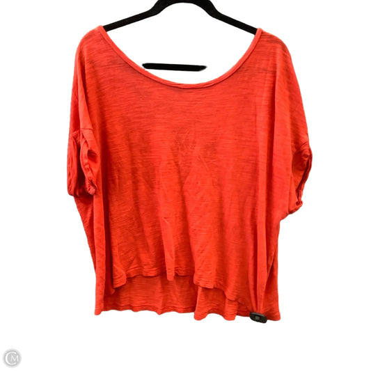 Top Short Sleeve By Banana Republic In Orange, Size: L