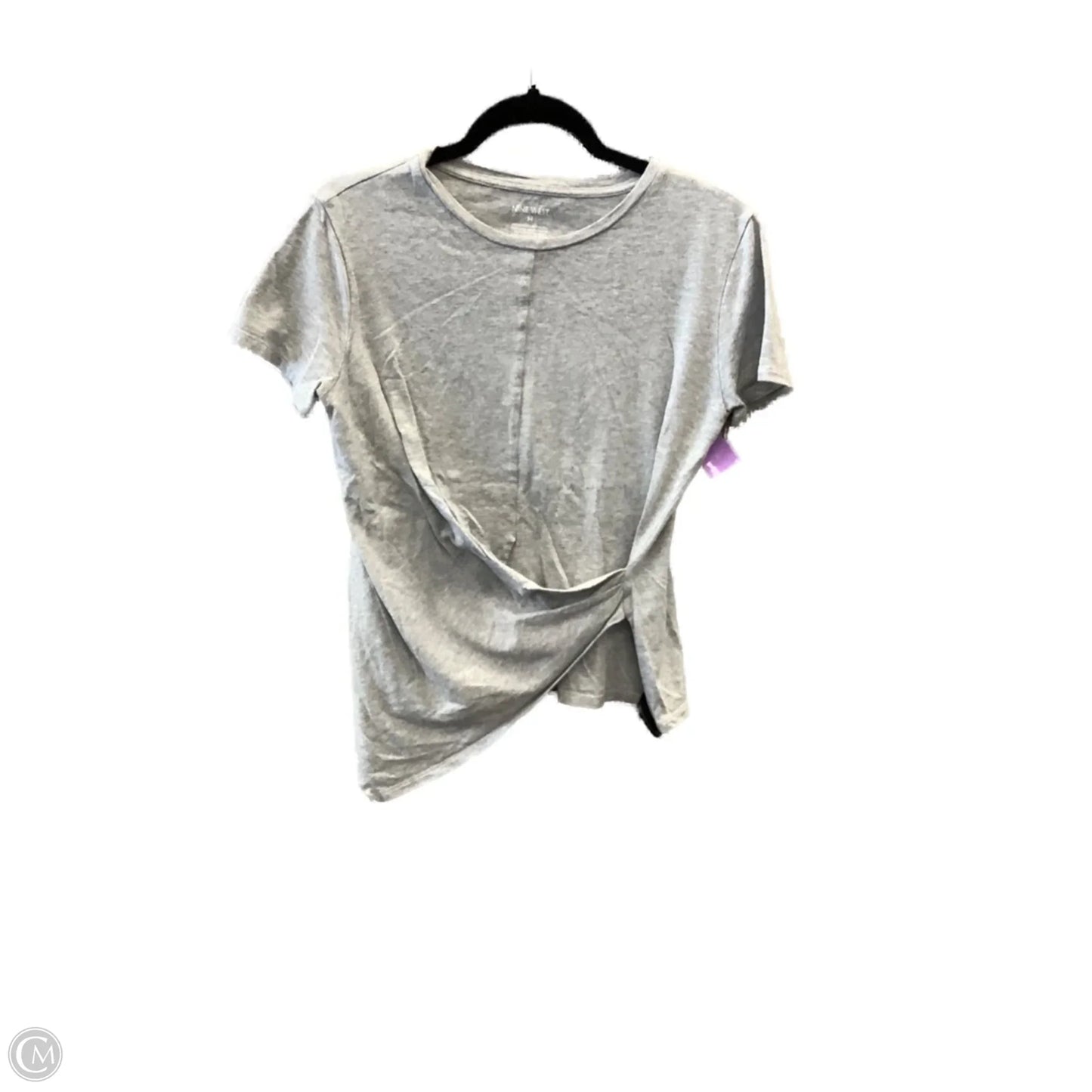 Top Short Sleeve By Nine West In Grey, Size: M