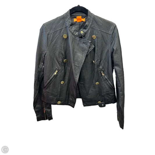 Jacket Leather By Joe Fresh In Black, Size: S