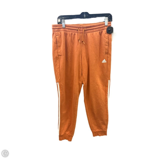 Athletic Pants By Adidas In Orange, Size: M