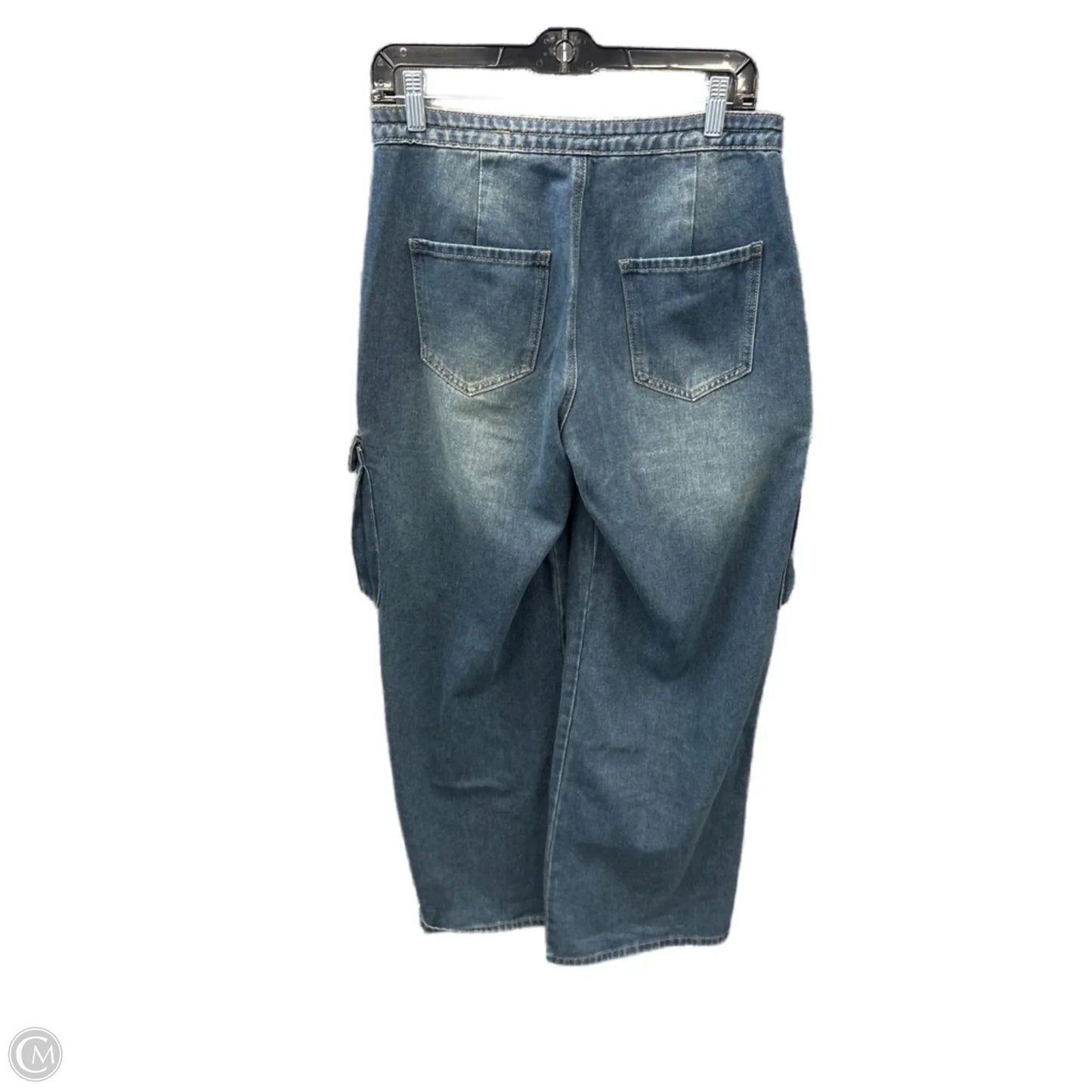 Jeans Wide Leg By Shein In Blue Denim, Size: 6