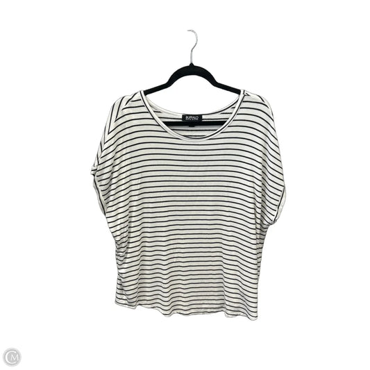 Top Short Sleeve By Buffalo David Bitton In Striped Pattern, Size: L