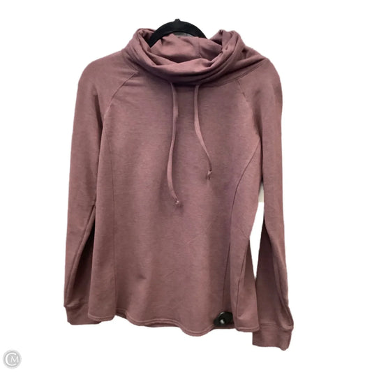 Athletic Top Long Sleeve Collar By 32 Degrees In Purple, Size: S