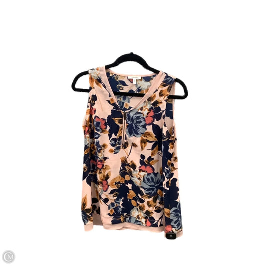 Top Sleeveless By Maurices In Floral Print, Size: S