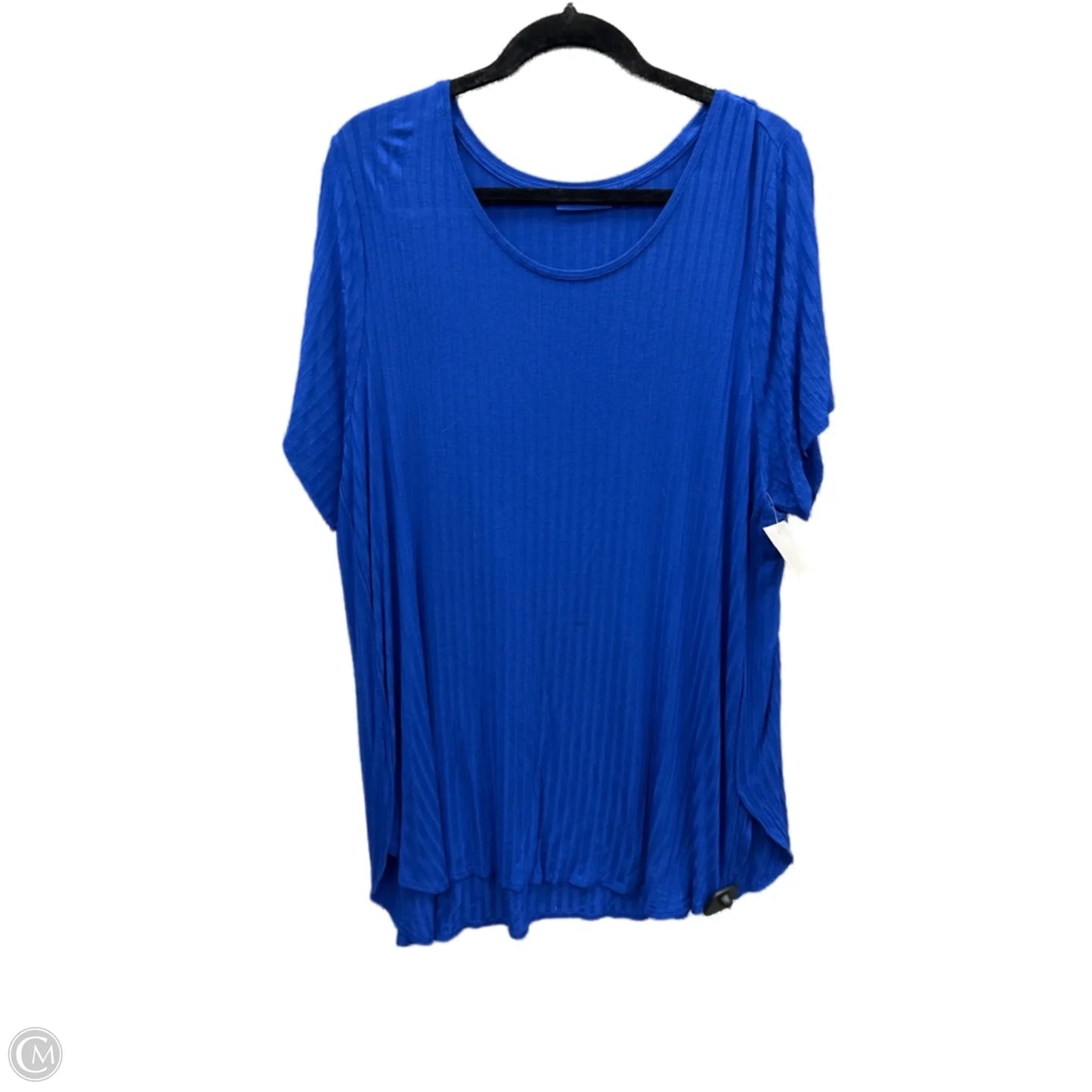 Top Short Sleeve By Apt 9 In Blue, Size: 2x