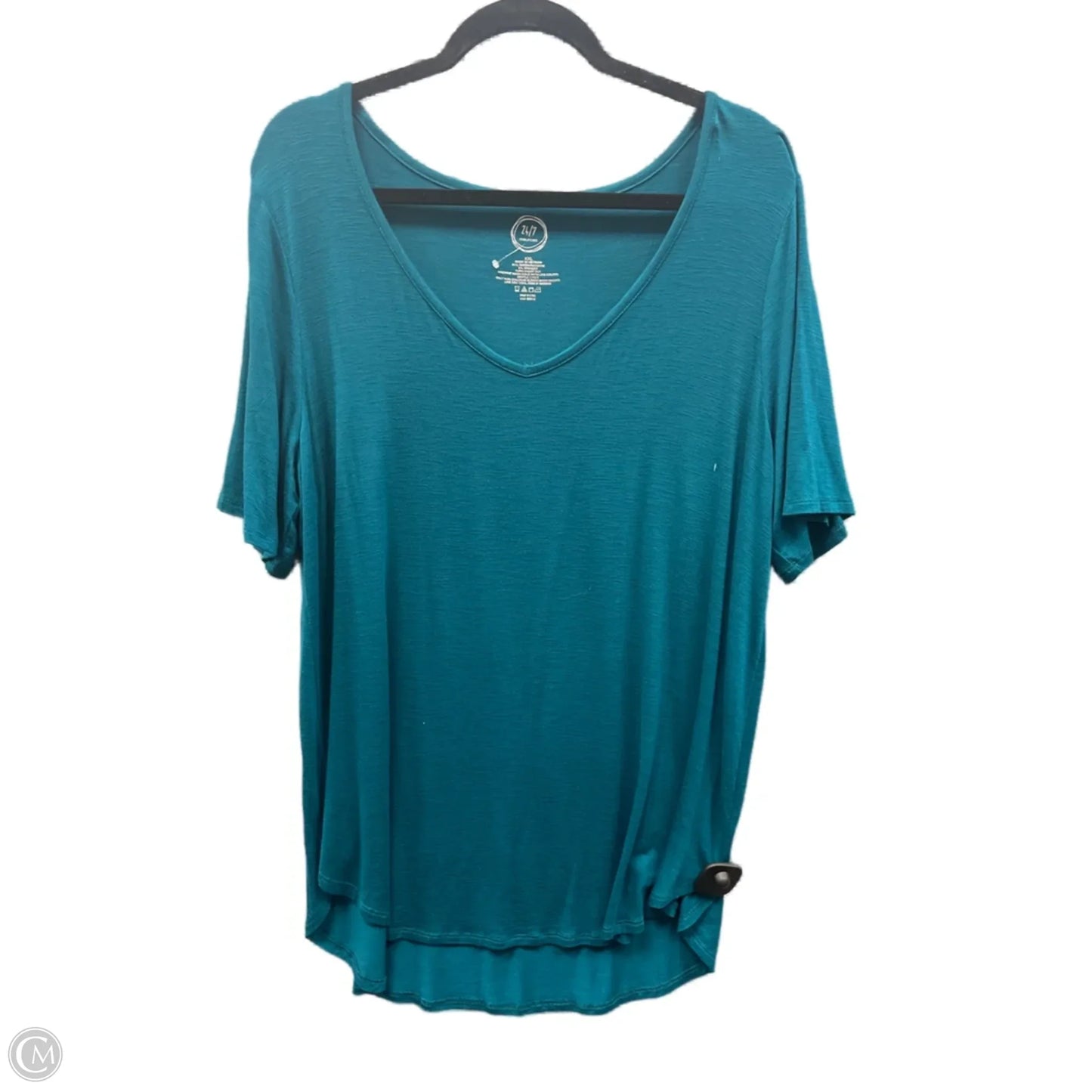 Top Short Sleeve Basic By Maurices In Teal, Size: Xxl