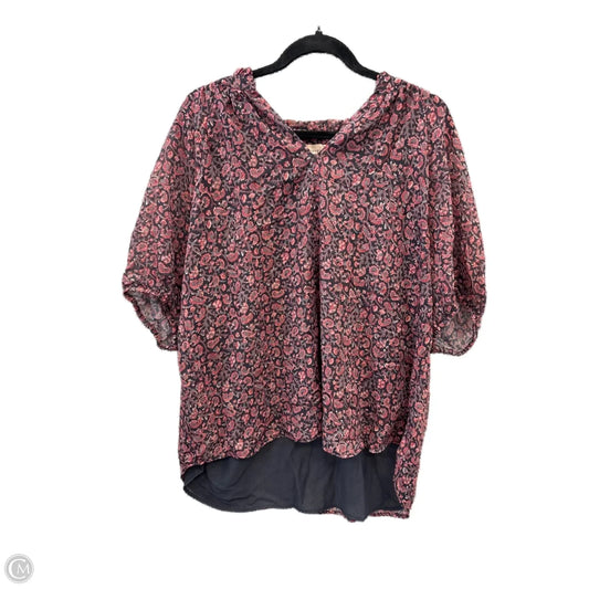 Top Short Sleeve By Philosophy In Multi-colored, Size: 1x
