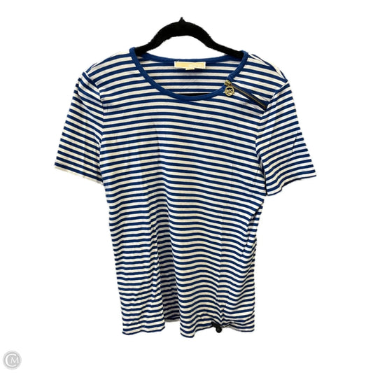 Top Short Sleeve By Michael By Michael Kors In Striped Pattern, Size: L