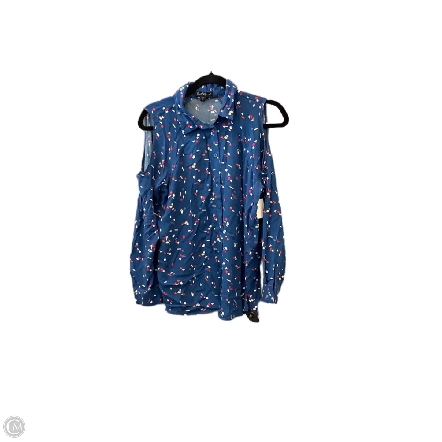 Top Long Sleeve By Velvet Heart In Blue, Size: M