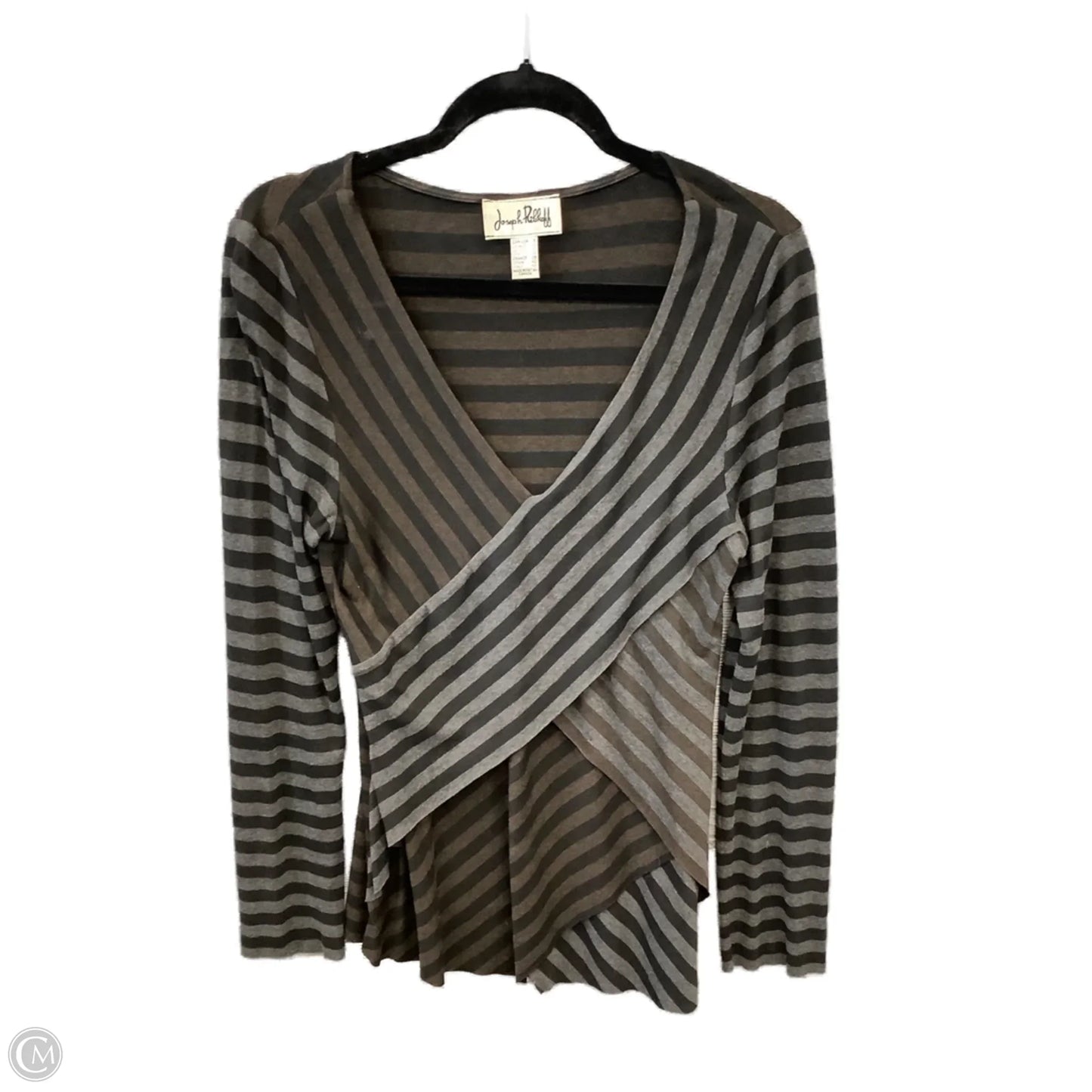 Top Long Sleeve By Joseph Ribkoff In Striped Pattern, Size: M