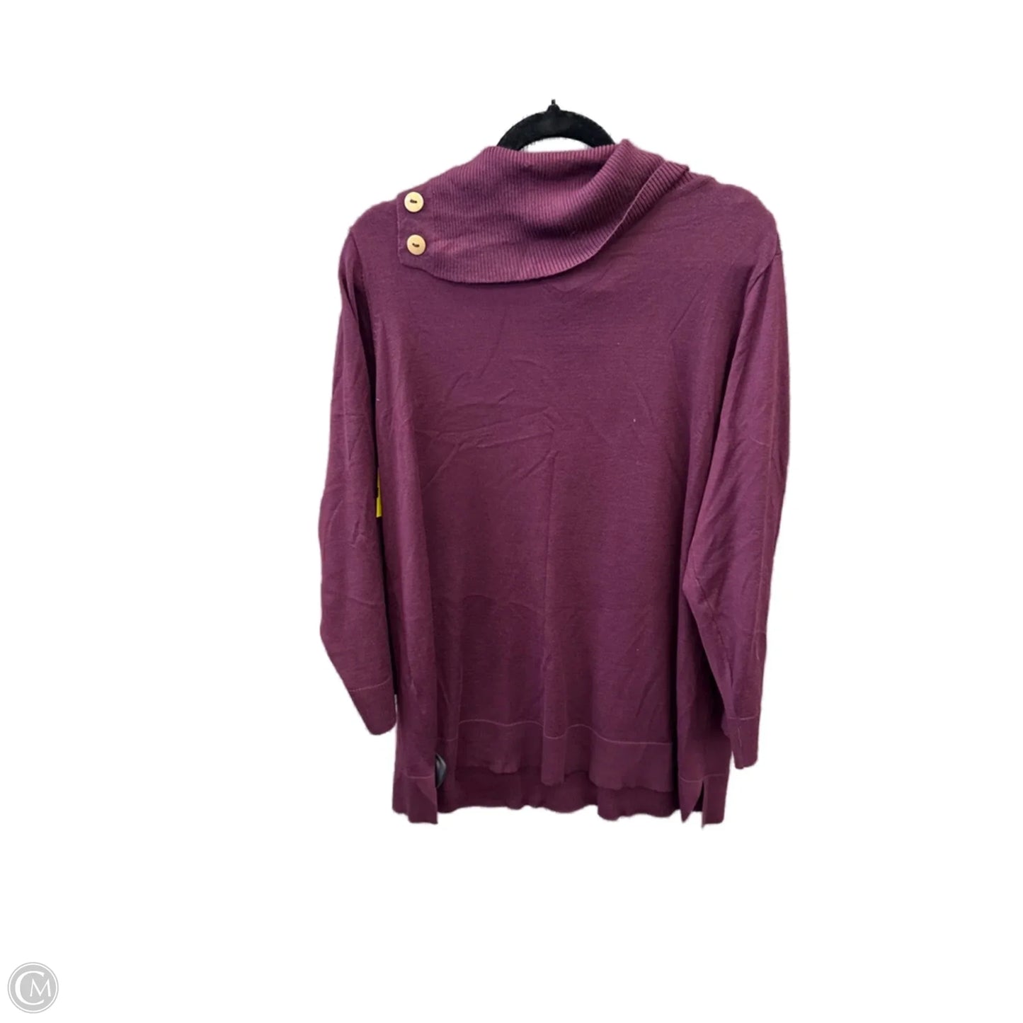 Top Long Sleeve By Cable And Gauge In Purple, Size: 1x