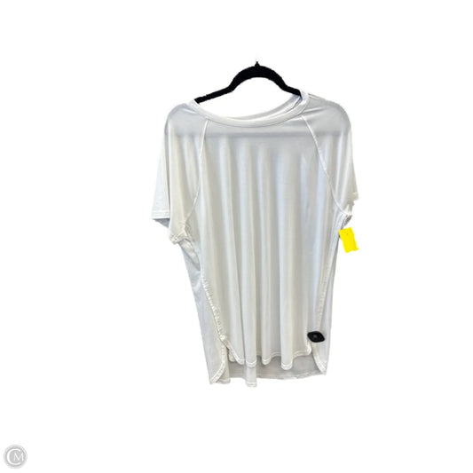 Athletic Top Short Sleeve By Tek Gear In White, Size: Xxl