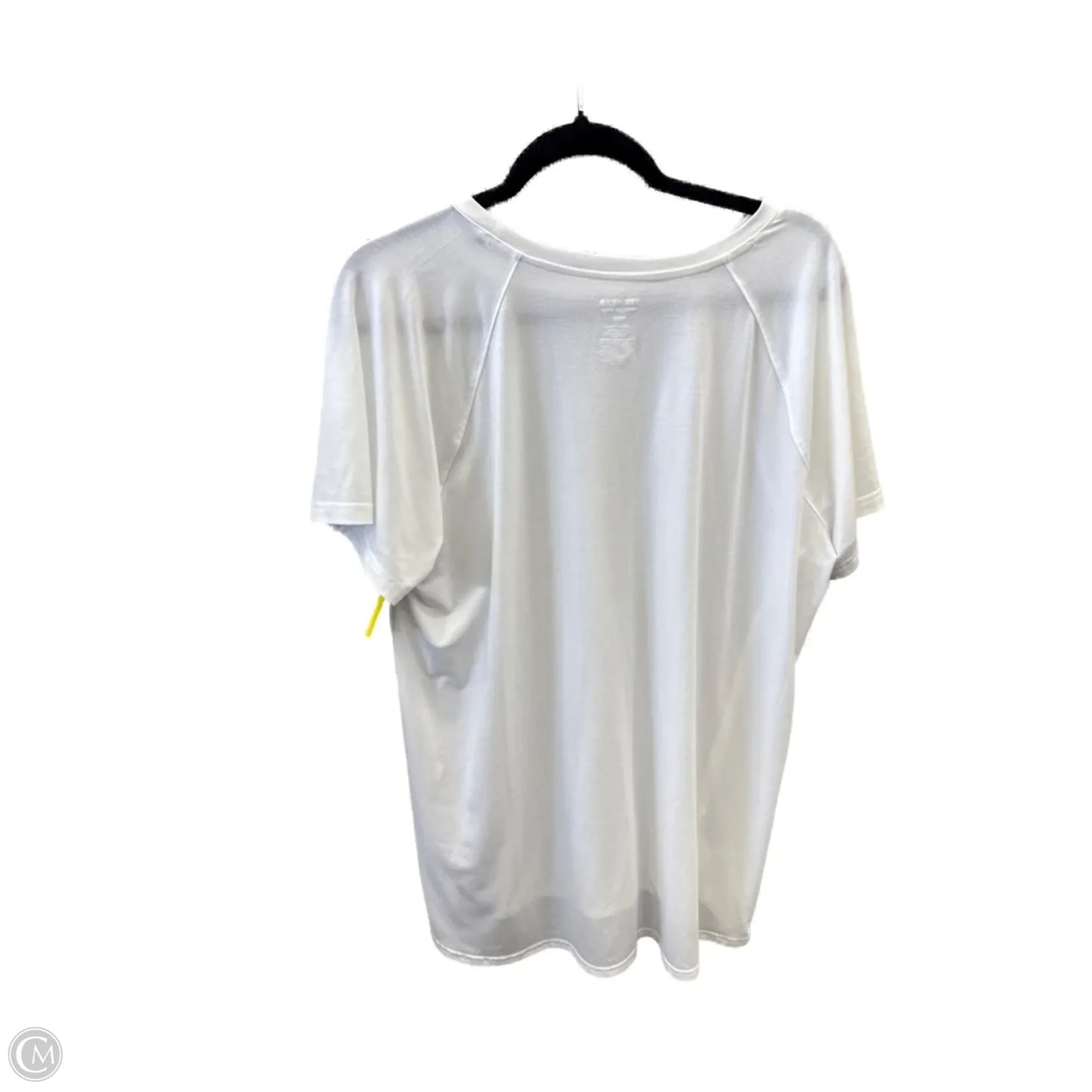 Athletic Top Short Sleeve By Tek Gear In White, Size: Xxl