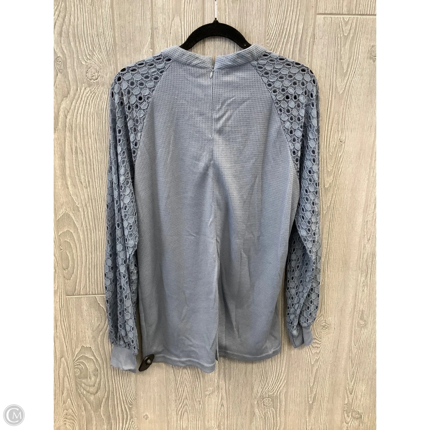 Top Long Sleeve By Miholl In Blue, Size: Xl