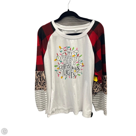 Top Long Sleeve By Clothes Mentor In White, Size: 3x