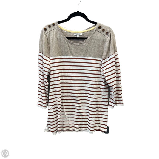 Top Long Sleeve By Maurices In Striped Pattern, Size: M