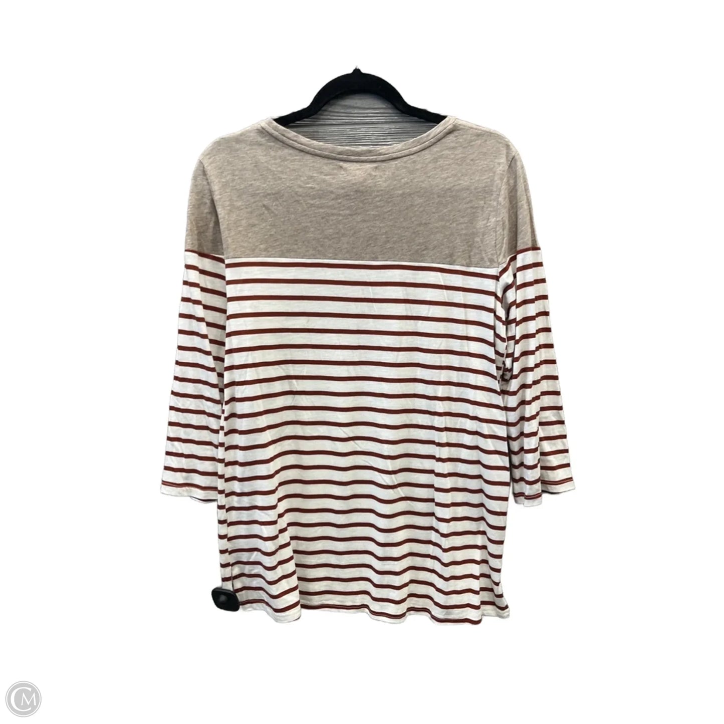 Top Long Sleeve By Maurices In Striped Pattern, Size: M