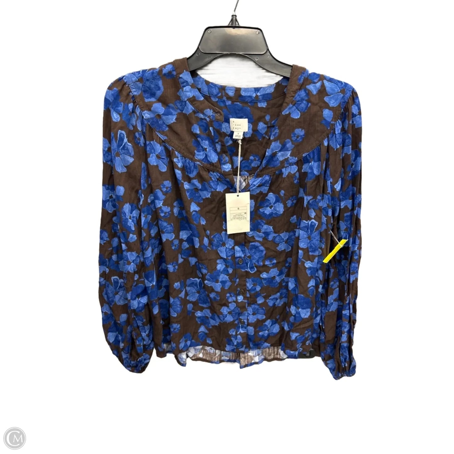 Top Long Sleeve By A New Day In Floral Print, Size: S