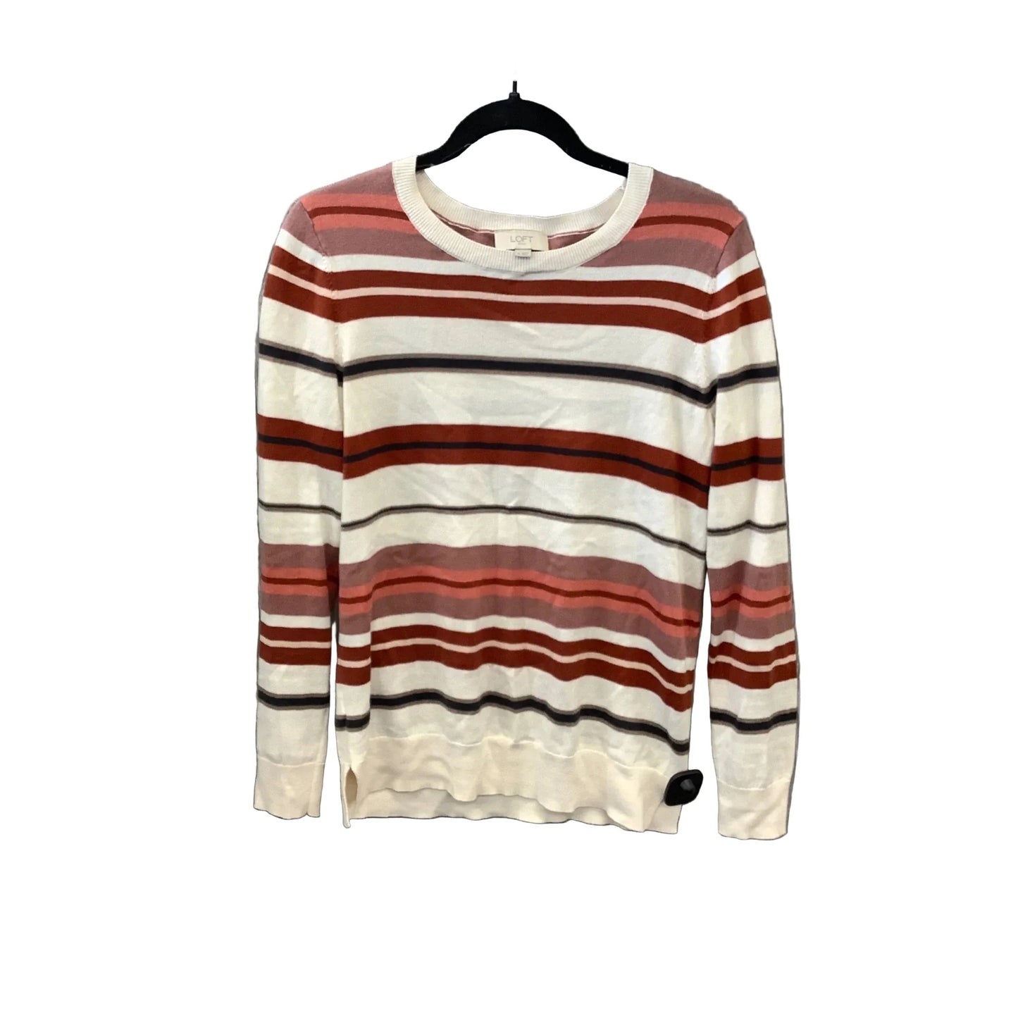 Top Long Sleeve By Loft In Striped Pattern, Size: M