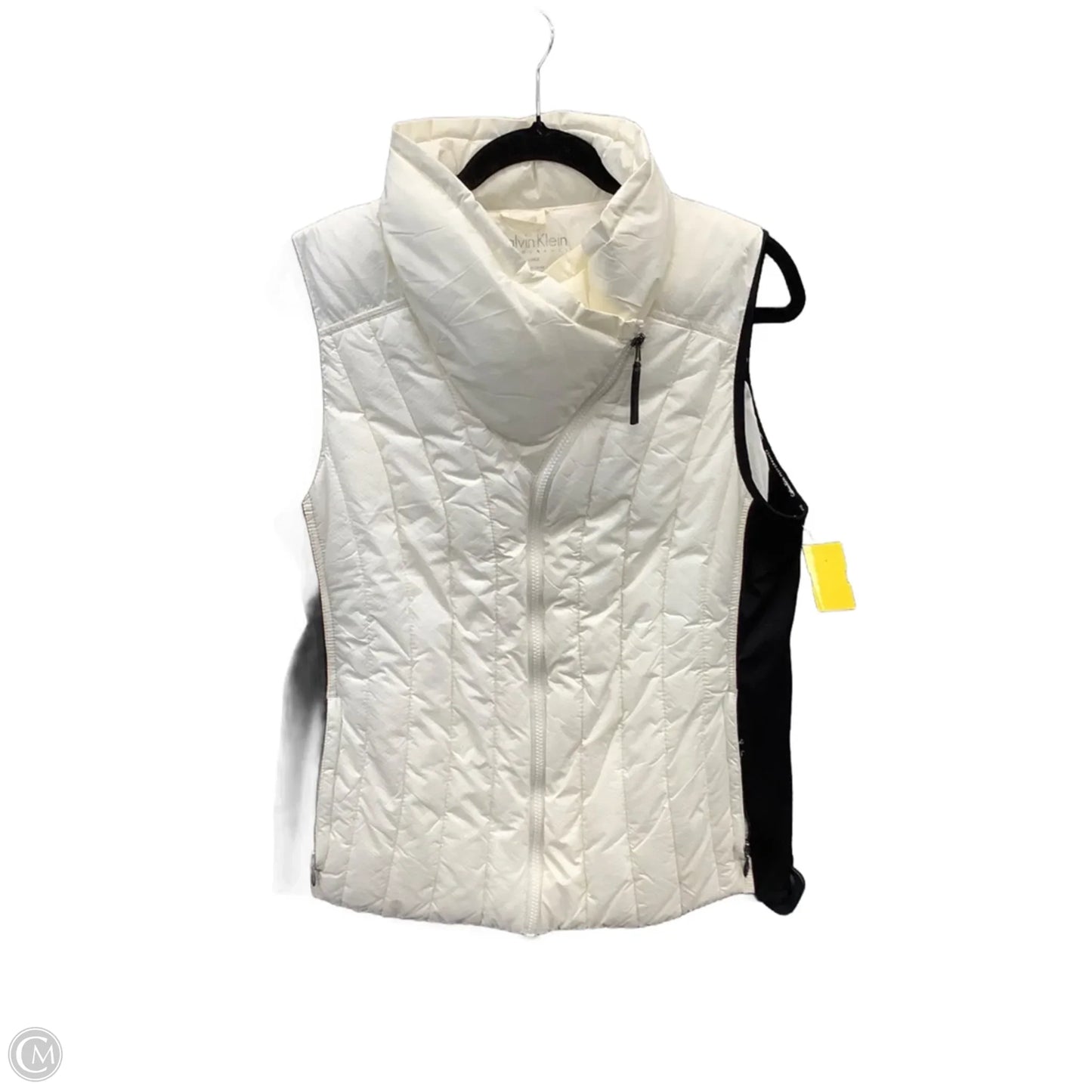 Vest Puffer & Quilted By Calvin Klein Performance In Cream, Size: Xl