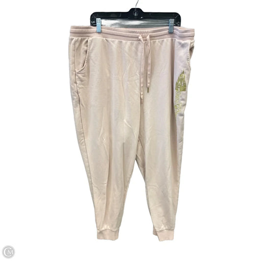 Pants Lounge By Disney In Pink, Size: 1x