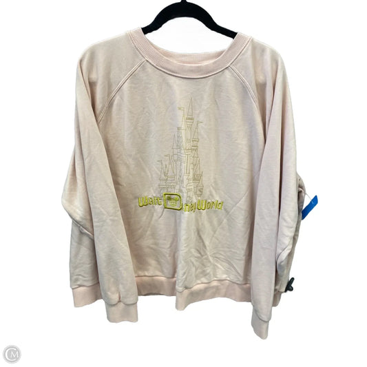 Sweatshirt Crewneck By Disney In Pink, Size: 2x