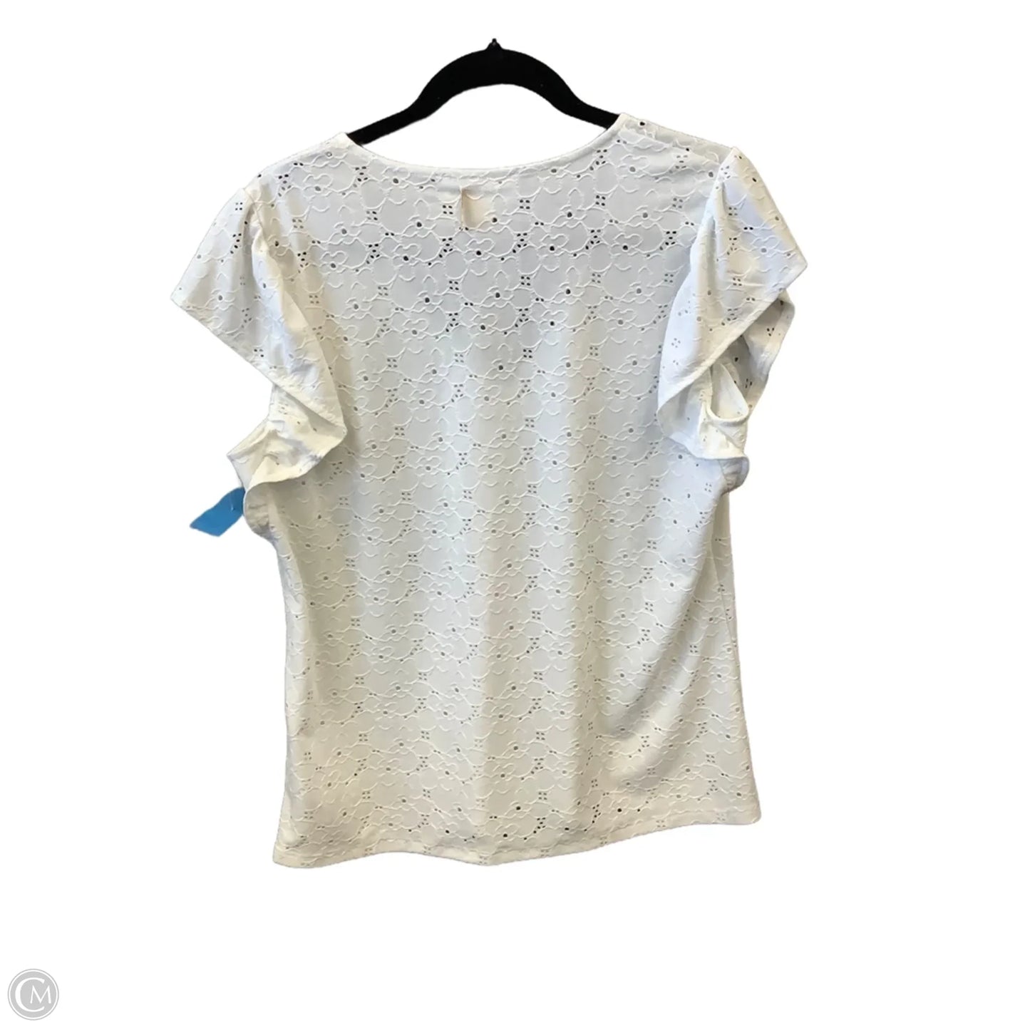 Top Short Sleeve By Michael By Michael Kors In White, Size: L