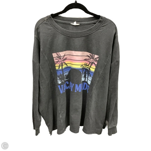 Top Long Sleeve By Maurices In Grey, Size: 3x